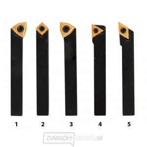 Soustružnické nože HM 8 mm, sada - 5 ks Soustružnické nože HM 8 mm, sada - 5 ks gallery main image