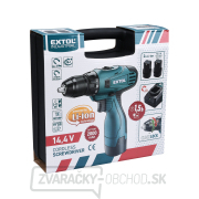 Aku vŕtací skrutkovač EXTOL 16,6 V Li-ion (2x), 1300mAh náhled