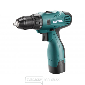 Aku vŕtací skrutkovač EXTOL 16,6 V Li-ion (2x), 1300mAh Aku vŕtací skrutkovač EXTOL 16,6 V Li-ion (2x), 1300mAh gallery main image