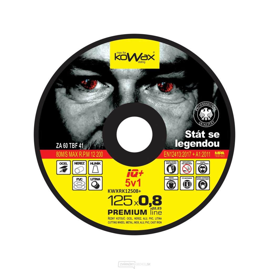Rezný kotúč KOWAX IQ+ 5v1 125x0,8mm