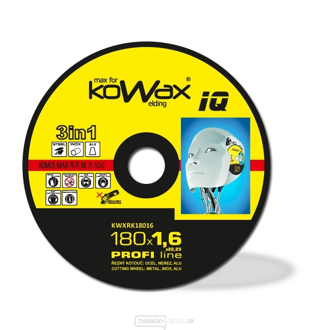 Řezný kotúč KOWAX 180x1,6x22,2