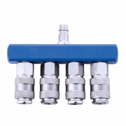 Vzduchová rozbočka se 4 rýchlospojkami Náhľad