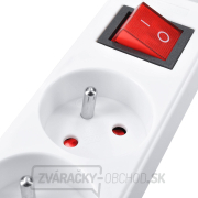 Solight predlžovací kábel, 3 zásuvky, biely, vypínač, 2m Náhľad