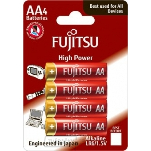 Fujitsu High Power alkalická batéria LR06/AA, blister 4ks