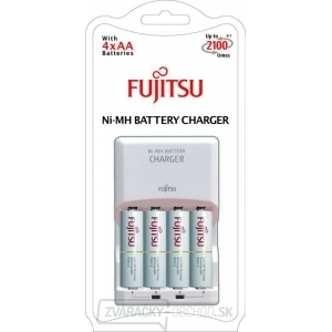 Fujitsu nabíjačka + 4x-nabité batérie R06 / AA, 2100 cyklov, blister