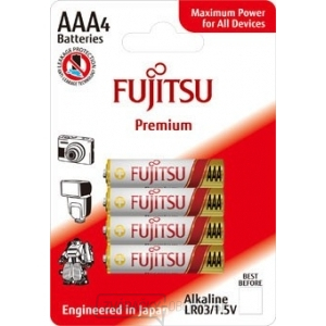 Fujitsu Premium Power alkalická batéria LR03/AAA, blister 4ks