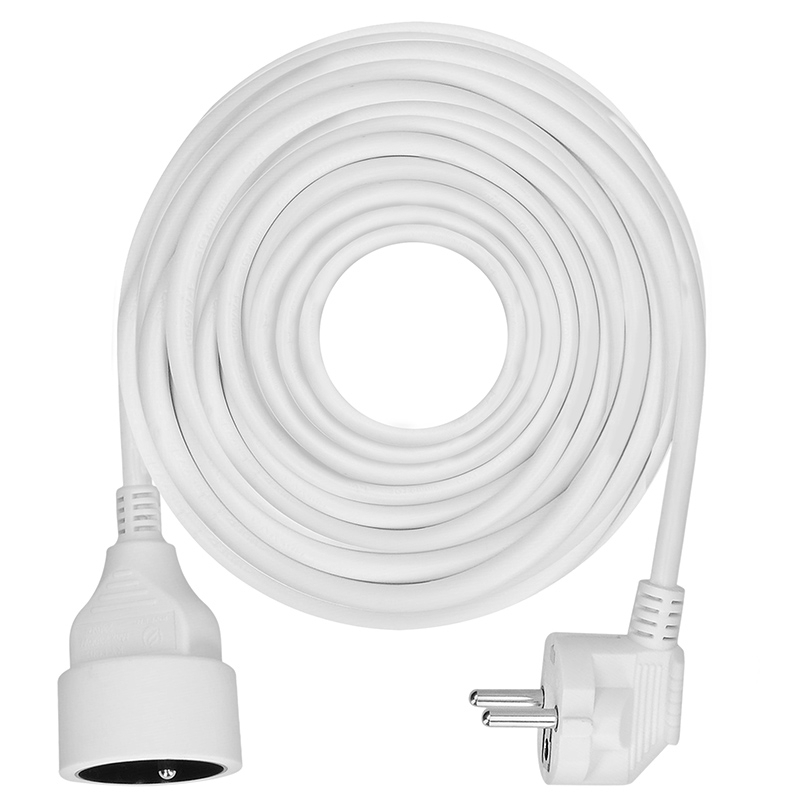 Solight predlžovací kábel - spojka, 1 zásuvka, biela, 10m