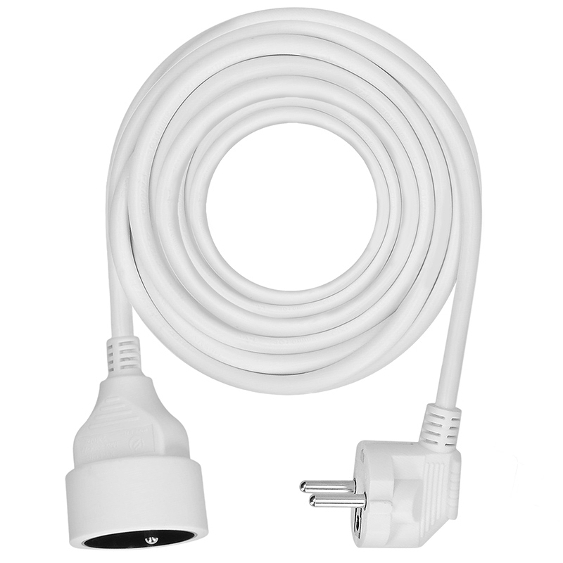 Solight predlžovací kábel - spojka, 1 zásuvka, biela, 7m
