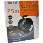 Solight predlžovací kábel na bubne, 4 zásuvky, čierny, 25m Náhľad