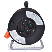 Solight predlžovací kábel na bubne, 4 zásuvky, oranžový kábel, čierny bubon, 20m Náhľad Solight predlžovací kábel na bubne, 4 zásuvky, oranžový kábel, čierny bubon, 20m Náhľad