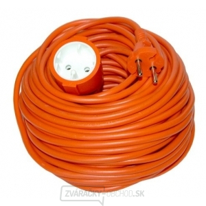 Solight predlžovací kábel - spojka, 1 zásuvka, oranžová, plochá, 20m