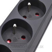 Solight predlžovací kábel, 3 zásuvky, čierny, 2m Náhľad