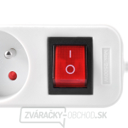 Solight predlžovací kábel, 4 zásuvky, biely, vypínač, 3m Náhľad