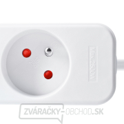 Solight predlžovací kábel, 5 zásuviek, biely, 2m Náhľad