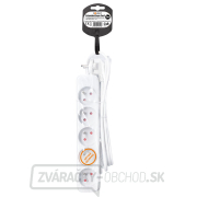 Solight predlžovací kábel, 5 zásuviek, biely, 2m Náhľad