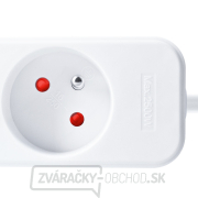 Solight predlžovací kabel, 5 zásuviek, biely, 3m Náhľad