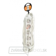 Solight predlžovací kábel, 5 zásuviek, biely, 5m Náhľad