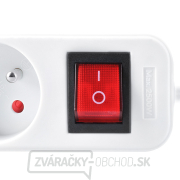 Solight predlžovací kábel, 6 zásuviek, biely, vypínač, 1,5m Náhľad