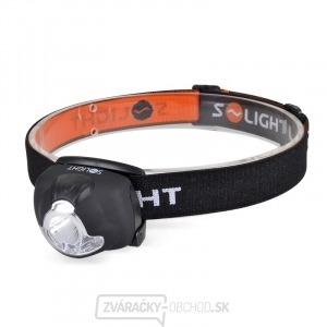 Solight čelová LED svítilna, 1W + 3x LED, čierna, 3 x AAA