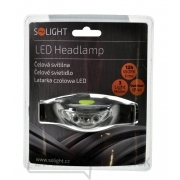 Solight čelová LED svítilna, 3x LED, černo-šedá, 2x CR2032 Náhľad