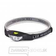 Solight čelová LED svítilna, 3x LED, černo-šedá, 2x CR2032 gallery main image