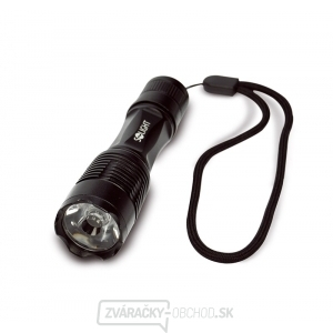 Solight kovová baterka malá, 1W LED, čierna, 1x AA gallery main image