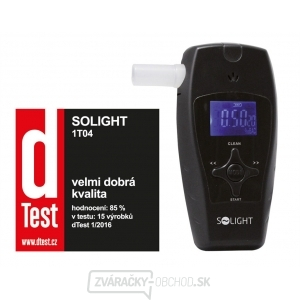 Solight alkohol tester profi, 0,1 - 3,0 ‰ BAC, citlivosť 0,1 ‰, farebný displej, automatické čistenie