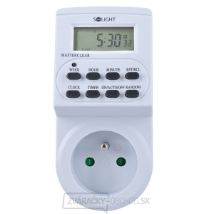 Solight časový spínač digitálny, displej, 17 režimov Solight časový spínač digitálny, displej, 17 režimov gallery main image