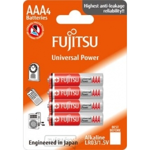 Fujitsu Universal Power alkalická baterie LR03/AAA, blister 4ks
