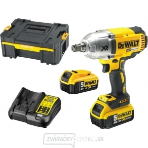 Aku rázový uťahovák DeWalt s 3 prevodovými stupňami 18V, 2x5,0 Ah DeWALT + kufor