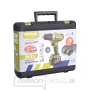 Aku vŕtací skrutkovač EXTOL Craft 18V Li-ion (2x), 1500mAh Aku vŕtací skrutkovač EXTOL Craft 18V Li-ion (2x), 1500mAh náhled
