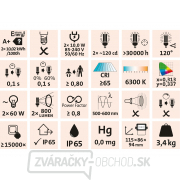 Reflektor LED, 2x800lm, so stojanom 125cm náhled