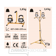 Reflektor LED, 2x800lm, so stojanom 125cm náhled