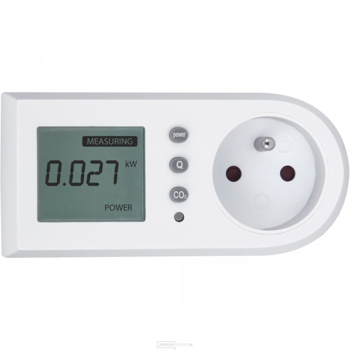 Merač spotřeby el. energie - wattmeter, kW, kWh, CO2