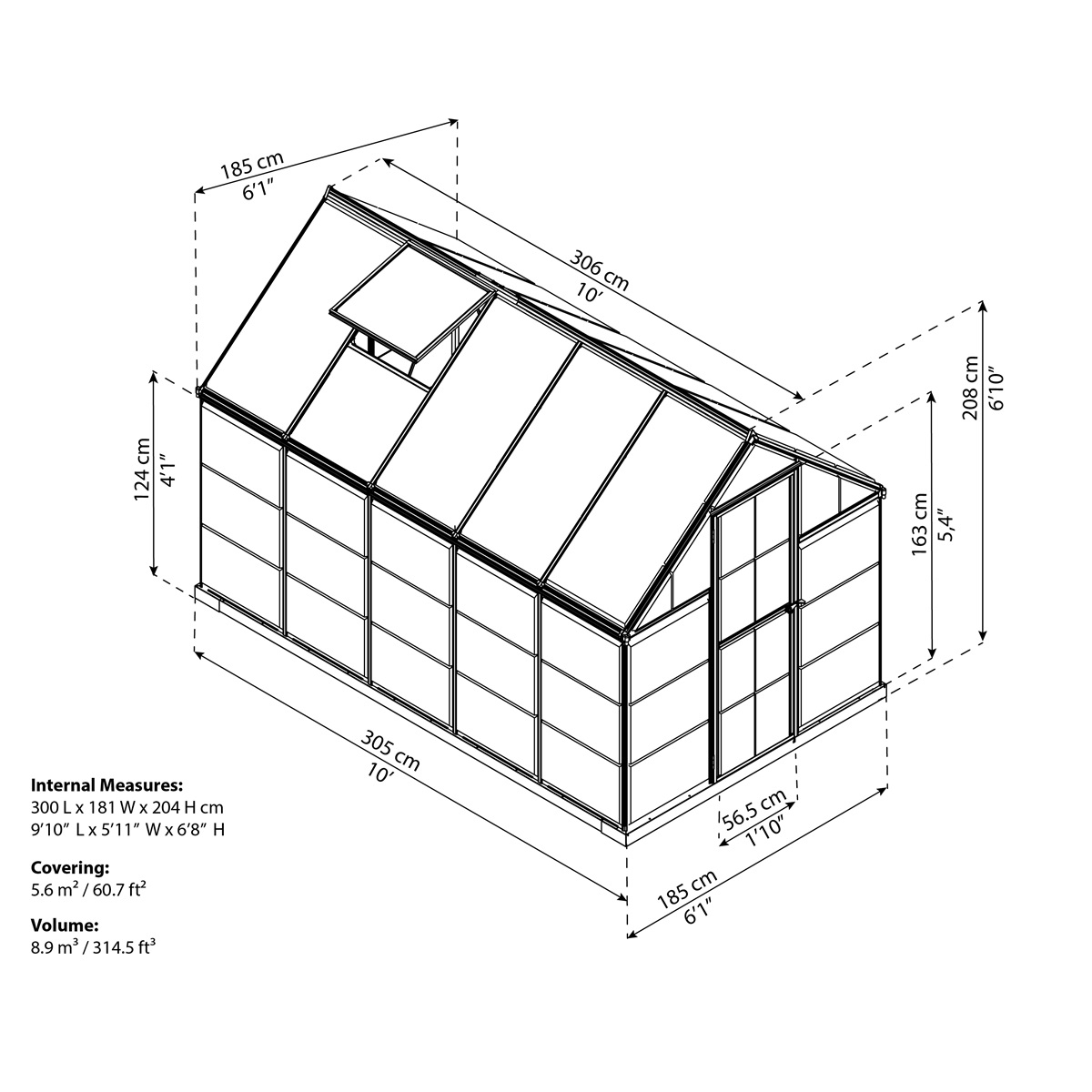 Polykarbonátový skleník Palram hybrid 6x10 Náhľad