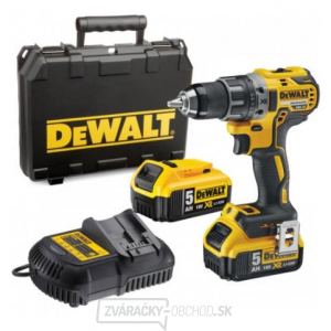 DCD791P2 Aku bezuhlíková vŕtačka 18V XR 2x5,0 Ah DeWALT + kufor gallery main image