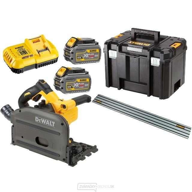 Aku ponorná kotúčová píla 54V, 2x 6Ah + lišta DeWALT DCS520T2R FLEXVOLT