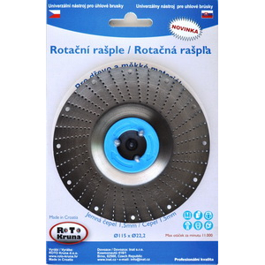 E-shop ROTO Kruna Rotační rašple 125x22,2mm - jemná čepel 1,5mm ROTO12515