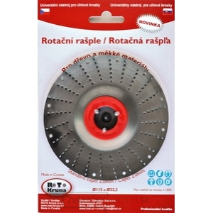 Rotační rašple 115x22,2mm - standard čepel 2,0mm