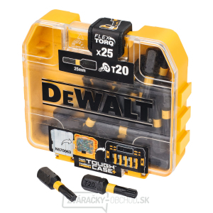 DT70557T Sada bitov s drážkou Torx, 25ks, T20, 25 mm, torzní, DeWALT