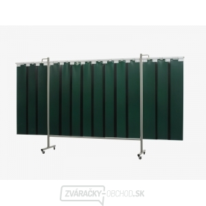 Ochranná zváracia zástena Omnium Triptych GREEN 6 - lamely 200x375 cm gallery main image