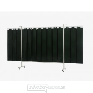 Ochranné zváracie zásteny Omnium Triptych GREEN 9- lamely 200x375 cm gallery main image