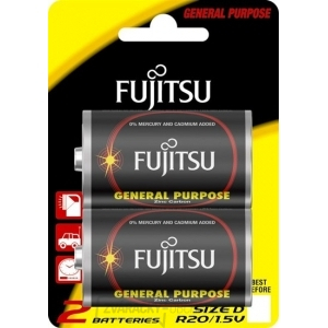 Fujitsu zinková batéria R20/D, blistr 2ks
