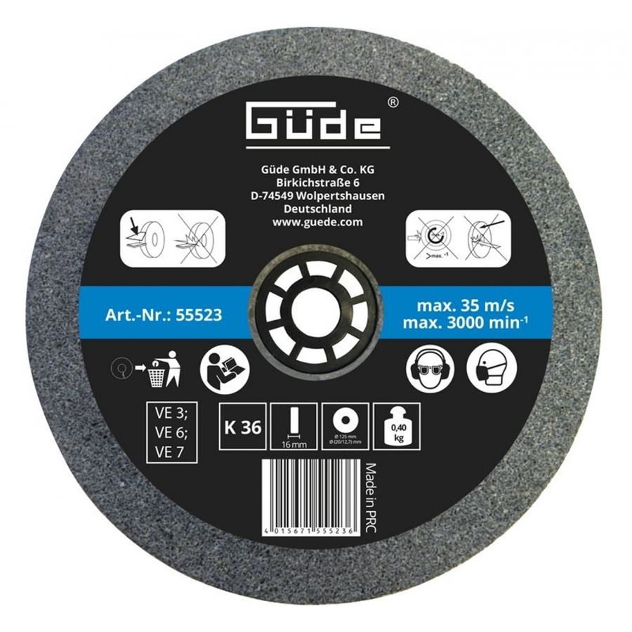 GÜDE Brúsny kotúč 125 mm/K36 55523