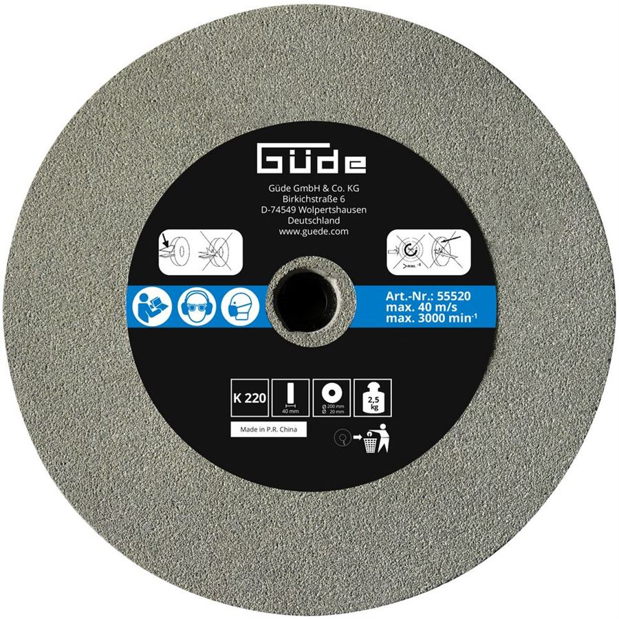 GÜDE Brúsny kotúč pro mokré broušení 200x40x20 mm, zrnitosť K220 55520