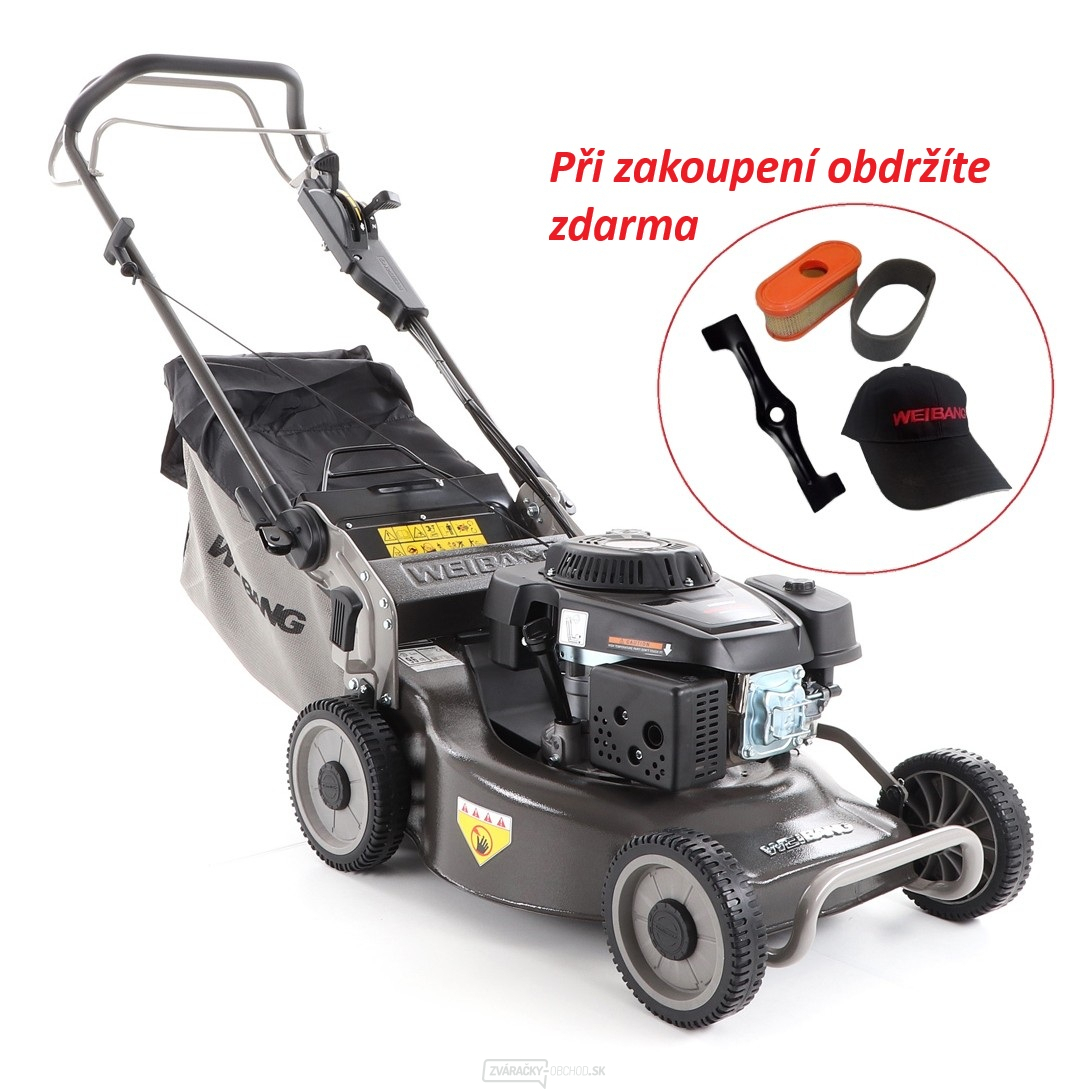 Benzínová kosačka na trávu Weibang WB 507 SCV s pojazdom