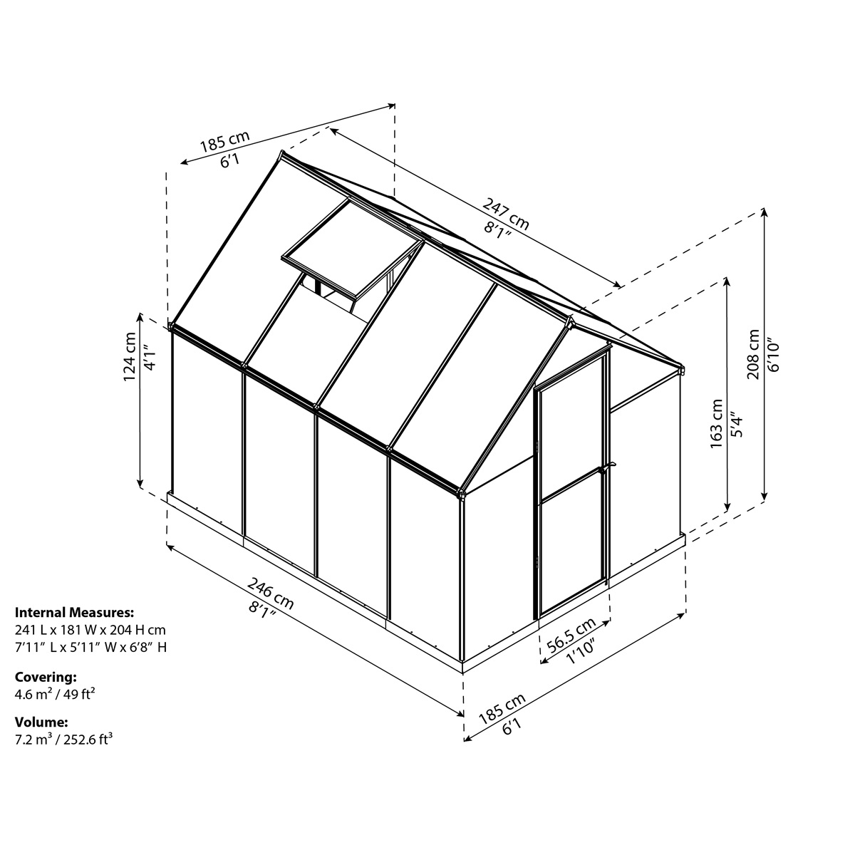 Polykarbonátový skleník Palram multiline 6x8 Náhľad