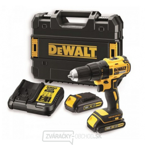 Aku bezuhlíková vŕtačka/skrutkovač 18V, 2x 1,5Ah DeWALT DCD777S2T + kufor