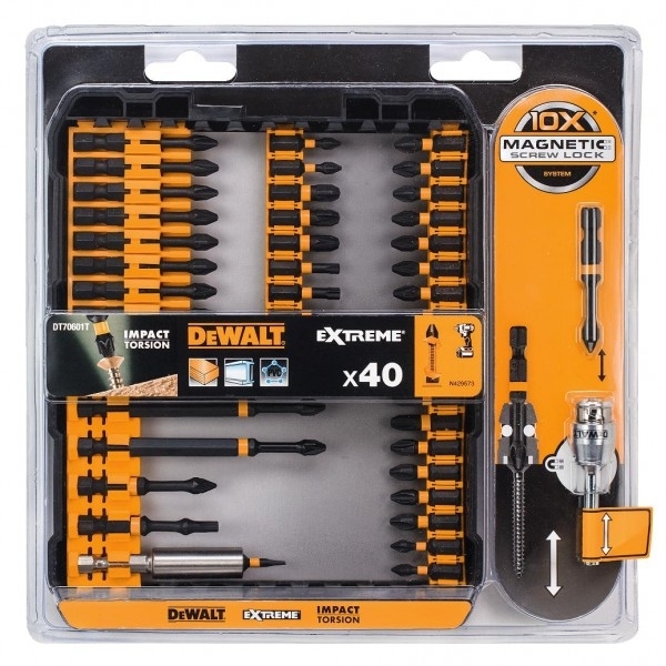 DT70601T 40dílná sada bitů PH a PZ DeWALT