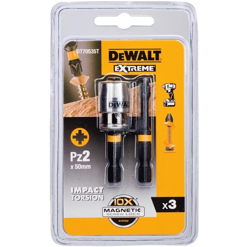 Magnetický držák bitů + 2x bity PZ2 - 50mm Magnetický držák bitů + 2x bity PZ2 - 50mm